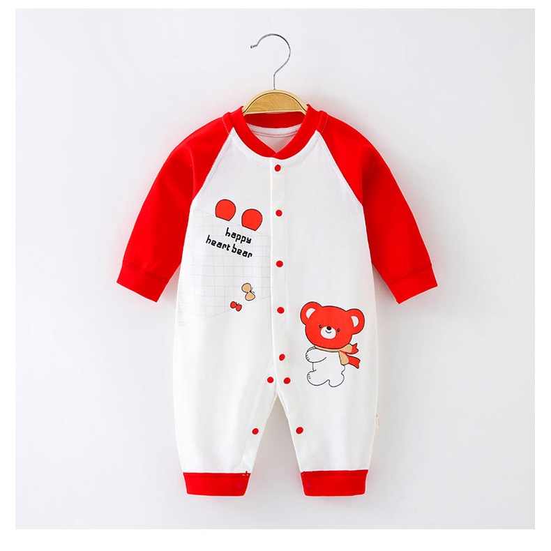 Piyama Bayi / Baju Tidur Bayi / Baby Pajamas Button Kancing Warna Newborn 0 3 6 9 12 Bulan