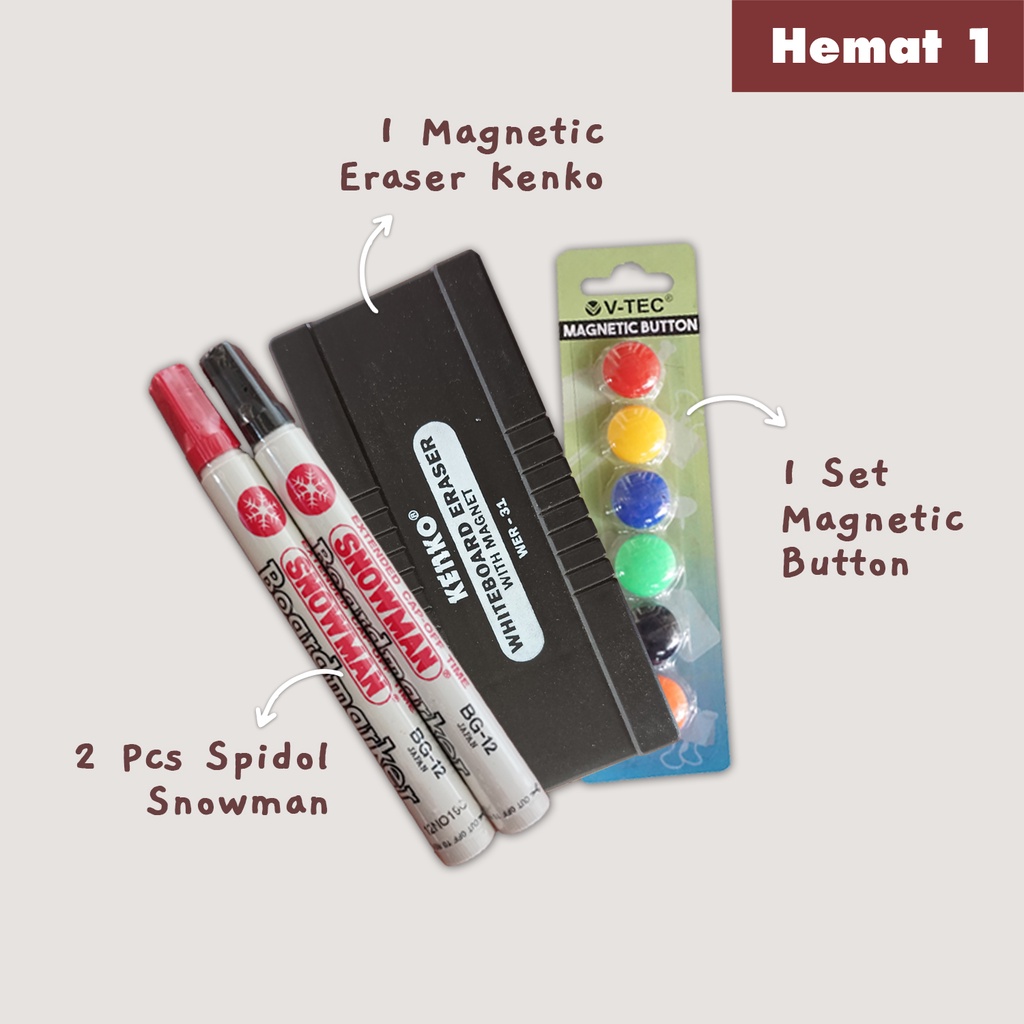 

Tools Kit Papan Tulis - Media Tulis Whiteboard - Spidol