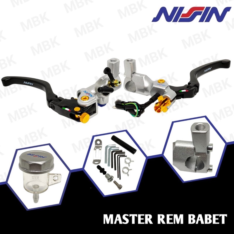 Master Rem NlSSlN 1 Set Universal Motor , Nmax, Aerox, Xmax, Beat, Vario, Klx, Crf, Wr, Rx King, Vixion, Cbr, Cb, Xabre, Byson, Mio, Ninja, Jupiter, Vega, Force1, Fizr, MxKing, MegaPro, GlPro, Sonic, R15, R25, Zx, Dll Import Thailand