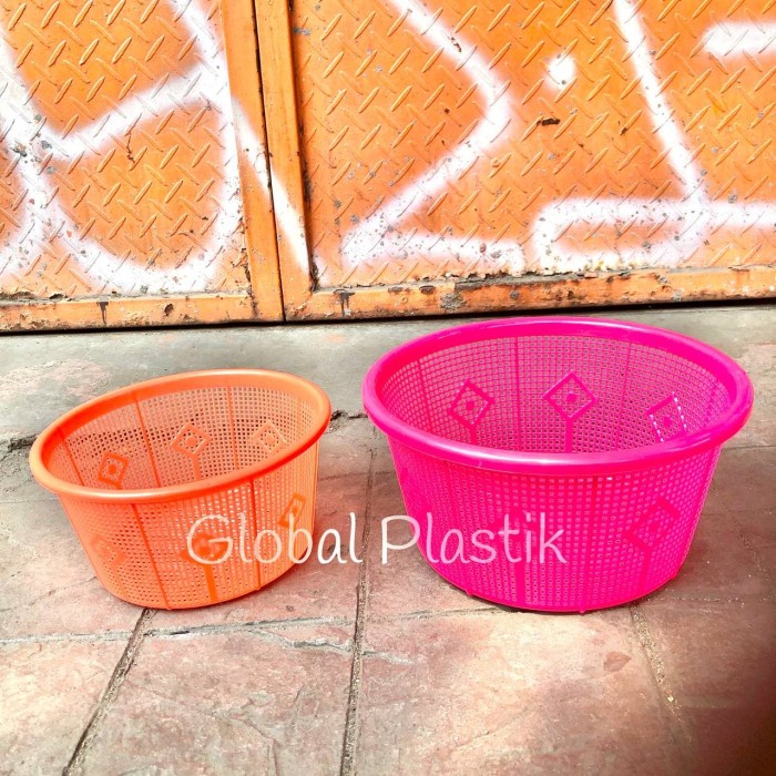 KECIL - Bakul Wakul Telor Besek Keranjang Plastik Bulat Serbaguna