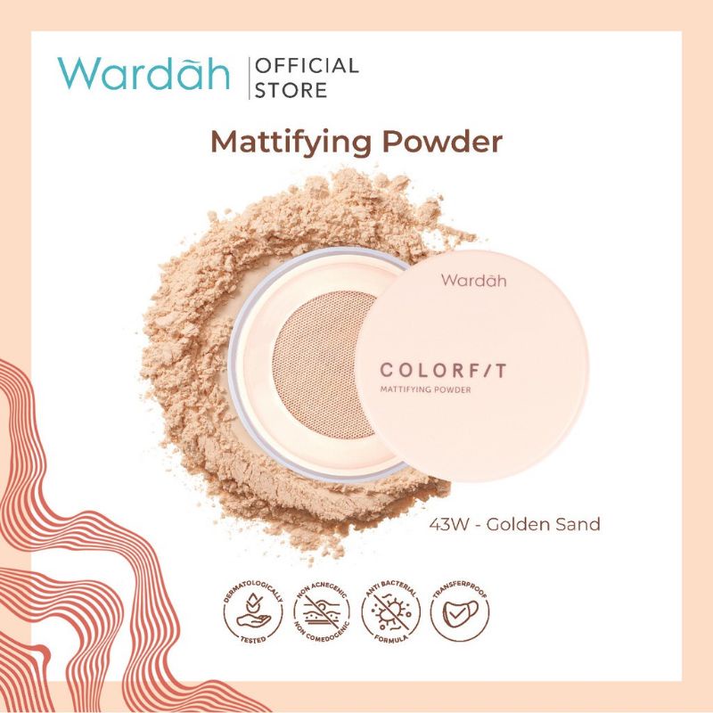 Wardah Colorfit Mattifying Powder Loose Powder/Bedak Tabur