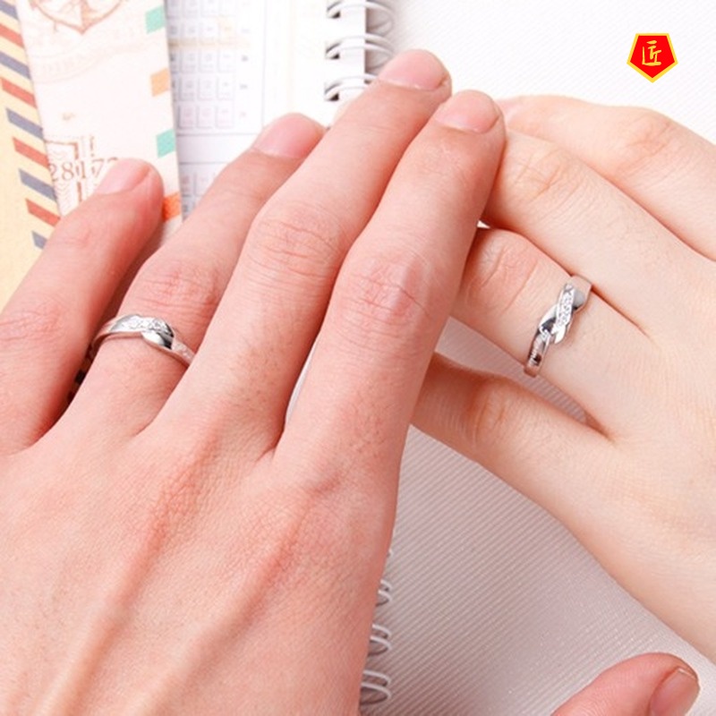 [Ready Stock]Simple Personality English Couple Rings