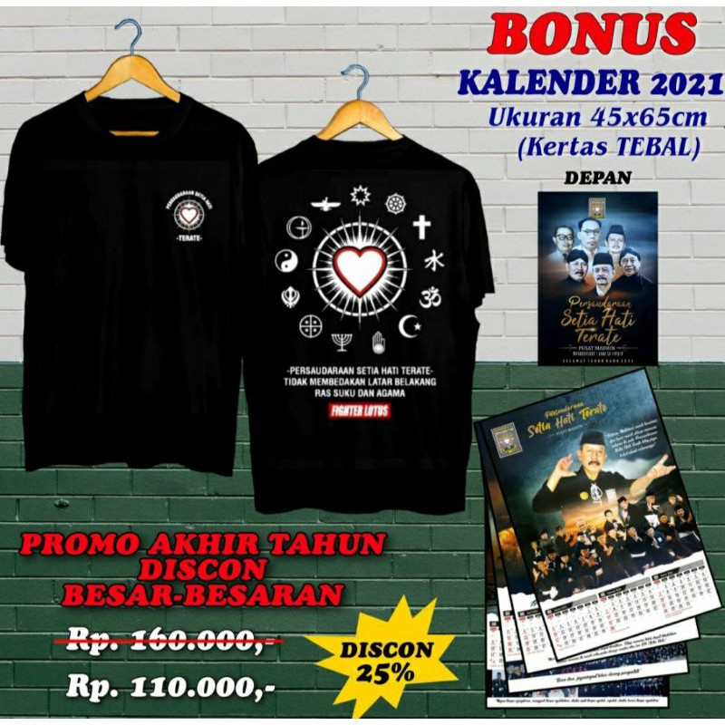 

Promo kaos psht suku bangsa bonus kalender 2021 free stiker