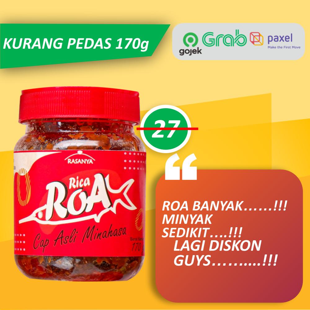 SAMBAL ROA ASAP PEDAS ASLI MANADO TERENAK TERBAIK TERLEZAT TERMURAH CAP ASLI MINAHASA KURANG PEDAS