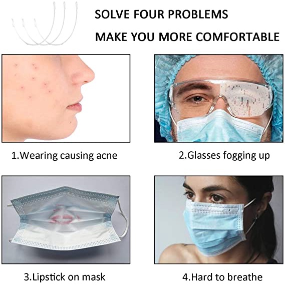 Braket Buckle Masker Mulut Hidung Bentuk U 3D Breathable Tahan Debu