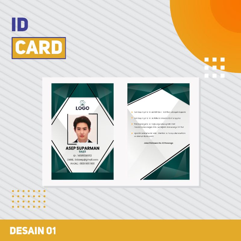 

ID card / pvc / bahan seperti KTP