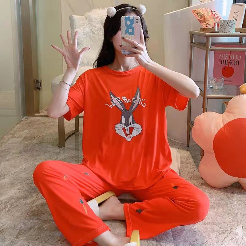 Piyama CP wanita baju tidur import jumbo/bigsize-CP BB RED