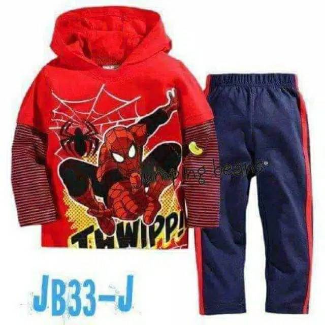 Setelan Anak JUMPING JEANS Jeans Spiderman  Mickey Jumping Beans , Baju STELAN ANAK