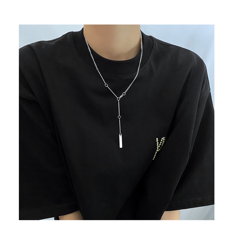 Square Brand Pendant Necklace Accessories Personality Hip Hop Clavicle Chain