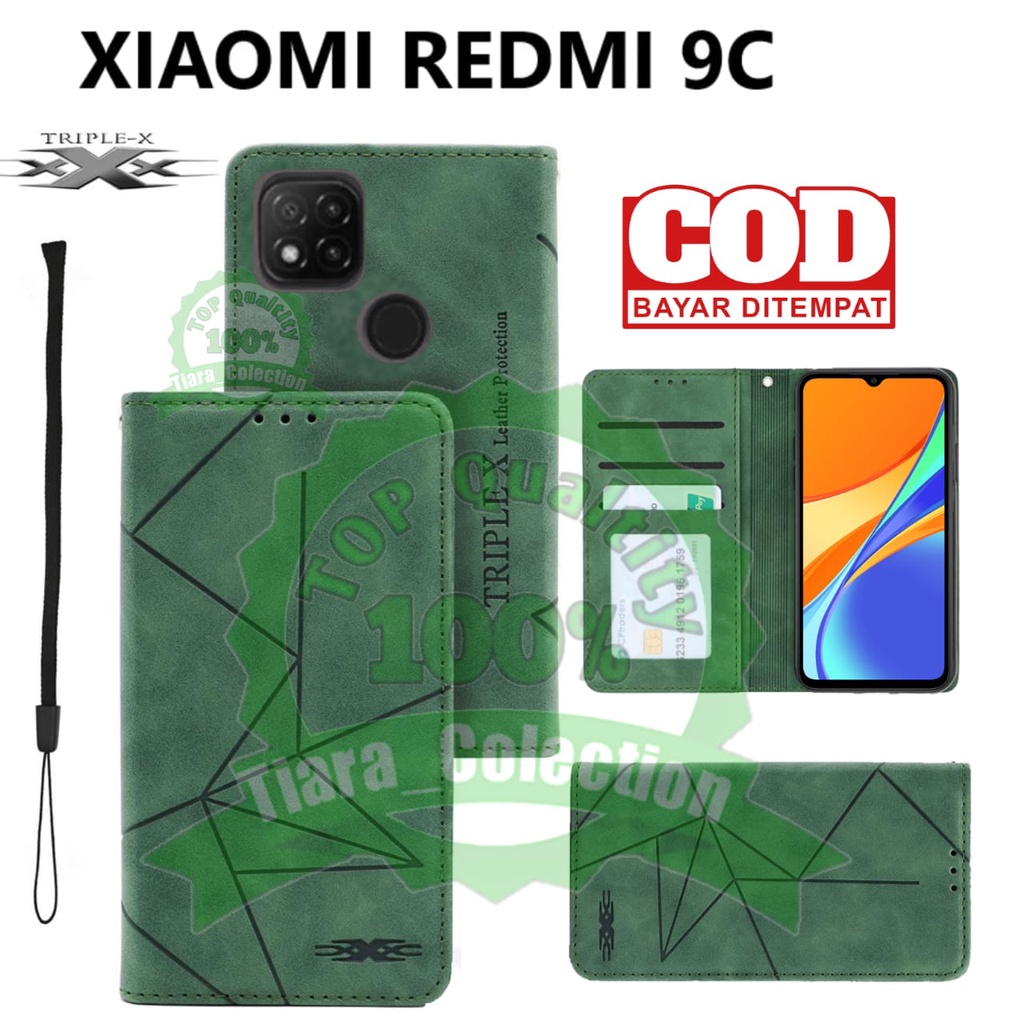 CASE FLIP MOTIF NEW XIAOMI REDMI 9C CASE DOMPET MOTIF / CASE MAGNET FLIP LEATHER COVER PU / FLIP WAL