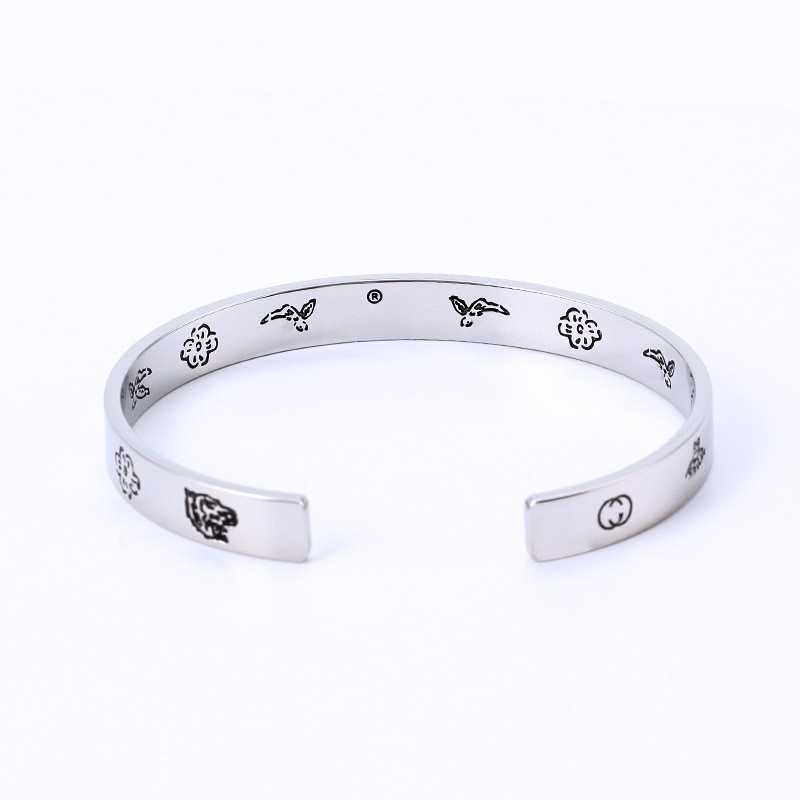 Gelang Couple | Cincin Baja Titanium Retro Fashion Eropa Dan Amerika | Sendok Garpu Makan Stainless Steel | Perhiasan Anti Luntur | Gelang Bangle Baja Titanium Fashion