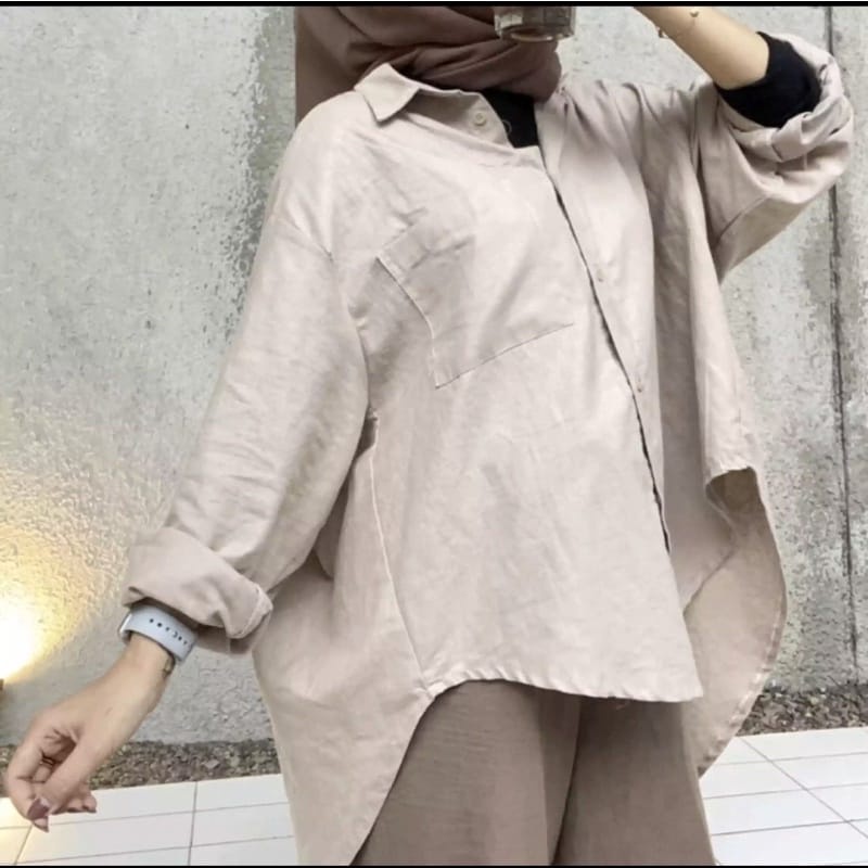 Kemeja Linen oversized-Olivia shirt