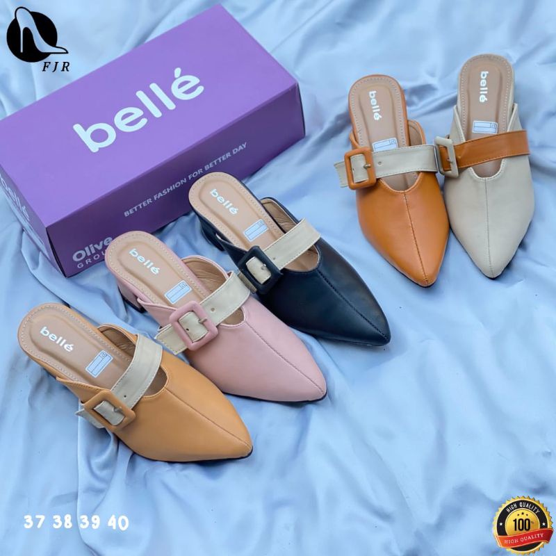 SLOP MULES BELLE POLOS BY FJR, REALPICTURE, GOOD QUALITY, FREE BOX
