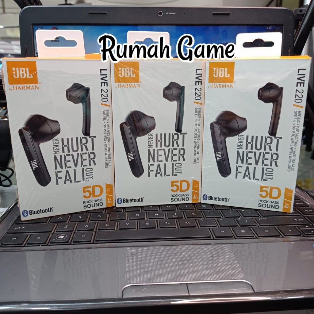 Headset bluetooth JBL live 220 TWS Sports Earphone Full Bass