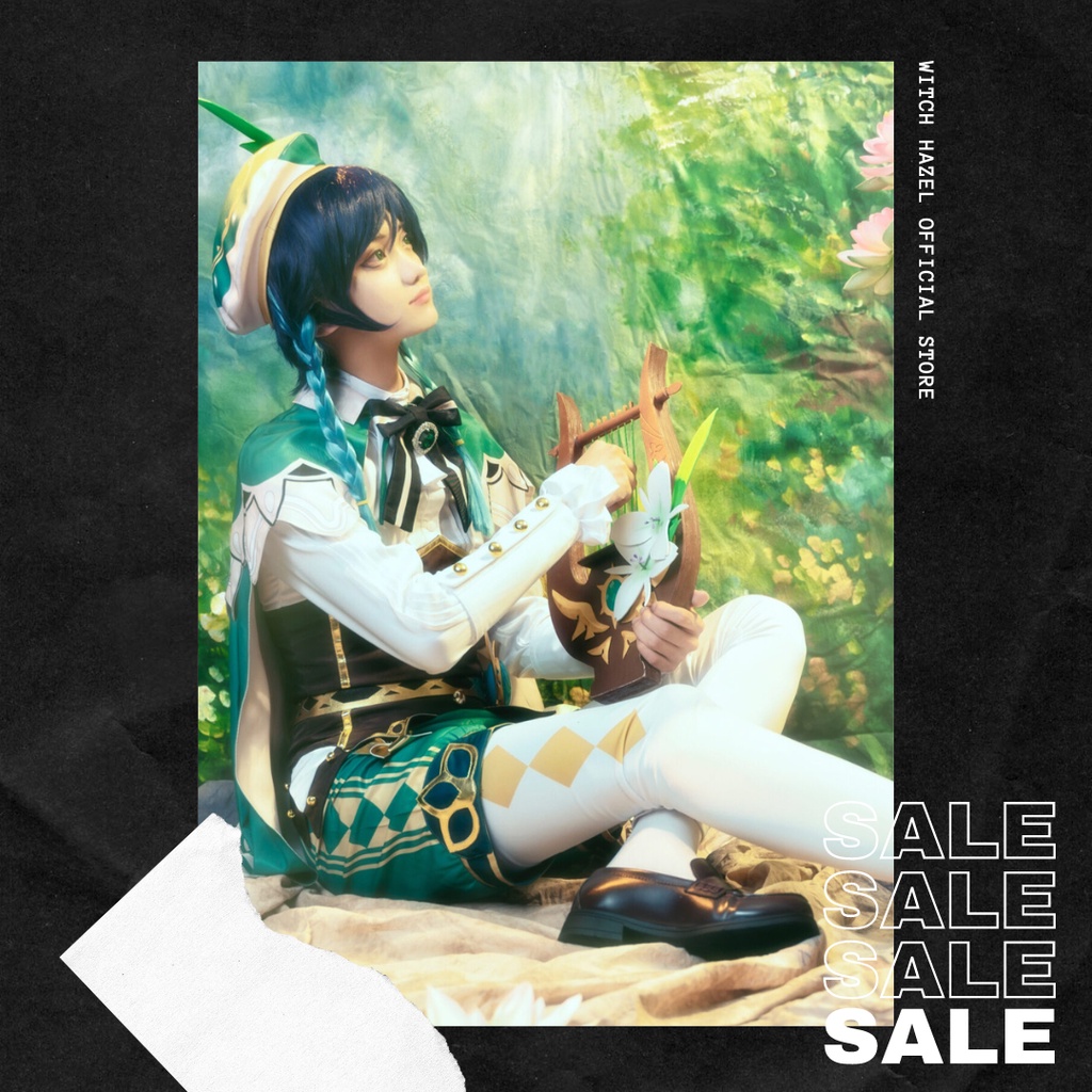 [ WITCH HAZEL ] Weapon Cosplay Genshin Impact Venti Cosplay Anime Alat Peraga Cosplay Senjata Harpa 