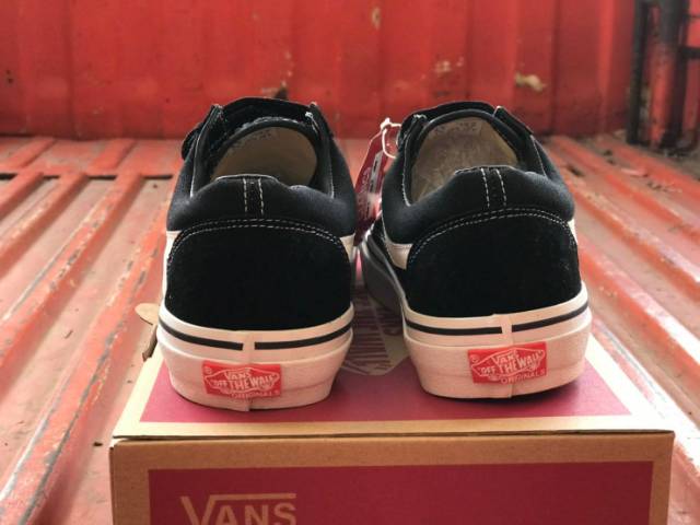 SEPATU43 VANS AUTHENTIC FULL BLACK HITAM COKLAT OLDSKOOL ERA SK8