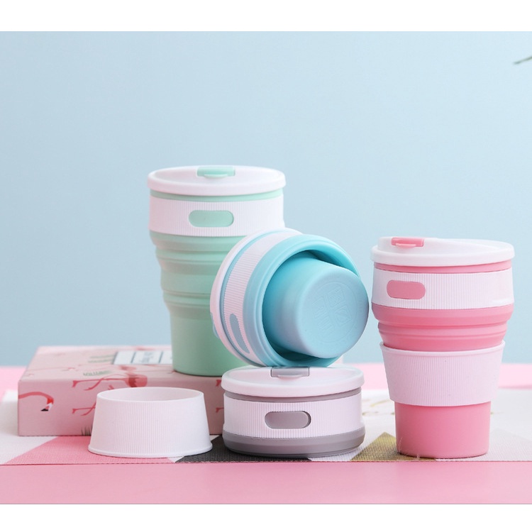 Gelas Lipat Silikon Foldable Coffee Cup 300ml H335 / GelaS Lipat H335