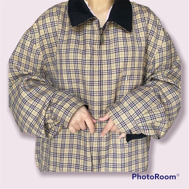 Jaket Reversible pattern burberry second