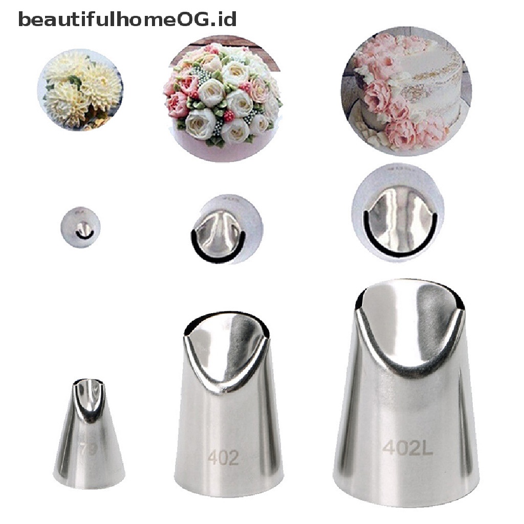 5pcs / Set Nozzle Icing Piping Desain Chrysanthemum Untuk Alat Dapur