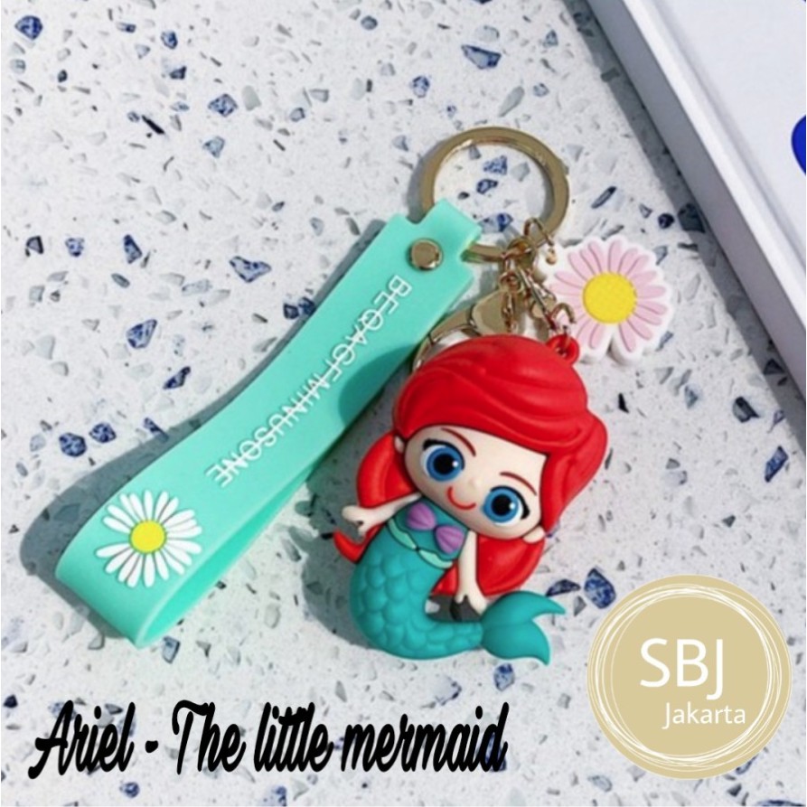 Gantungan kunci princess / keychain princess Cinderella Snow white Rapunzel Little mermaid Belle