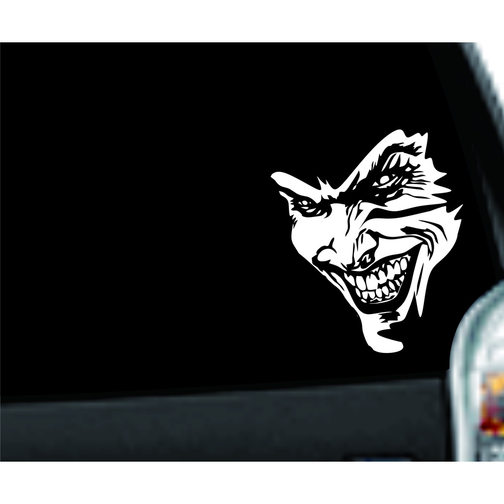 stiker joker kaca mobil motor