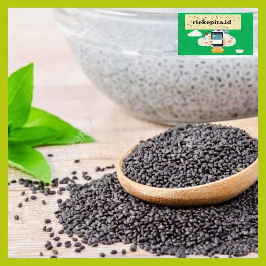

5Yer67R- Basil Seed Import 1Kg / Biji Selasih Import 1Kg T7Rty67-