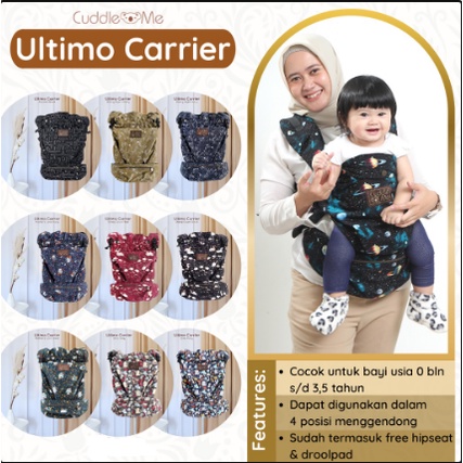 Cuddle Me Ultimo Carrier Kanvas Gendongan Bayi Cuddleme SSC 4+1 Posisi Untuk  0 sd 3,5 Tahun