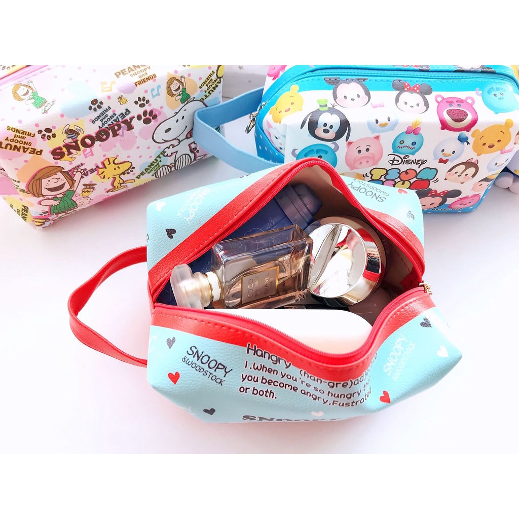 Import Tas kosmetik Tempat Pensil Doraemon Kitty Unicorn