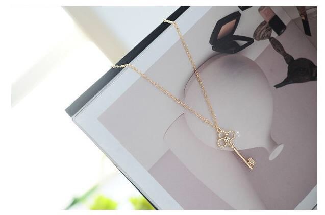 MORYMOSHI K10 Kalung Kunci Emas Fashion Wanita Korea Murah