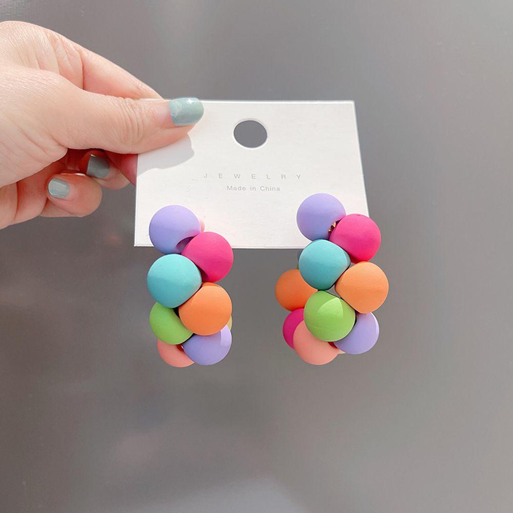 R-bunga Anting Pesta Lucu Mewah Fashion Warna Warni