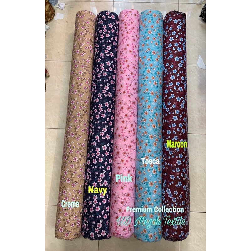 2021 Kt125 Kain Katun Cotton Halus Motif Sakura Blossom Cck Babydoll Gamis Lb120 Harga Per Meter Shopee Indonesia