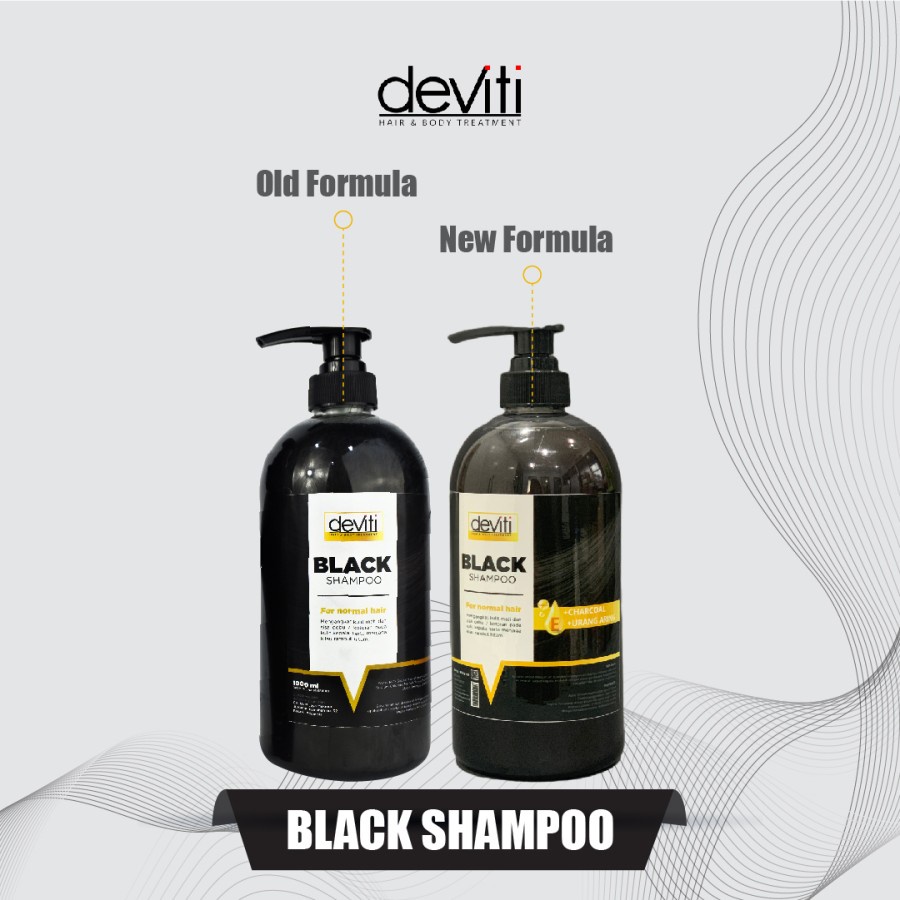 Deviti Charcoal Black Shampoo 1L Perawatan Rambut Hitam Berkilau