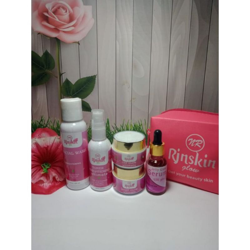 Nr Glow Paket Whitening Ultimate + Serum Gelly Nr Glow Skincare Pemutih Wajah Cukup 1 Paket Wajah Su