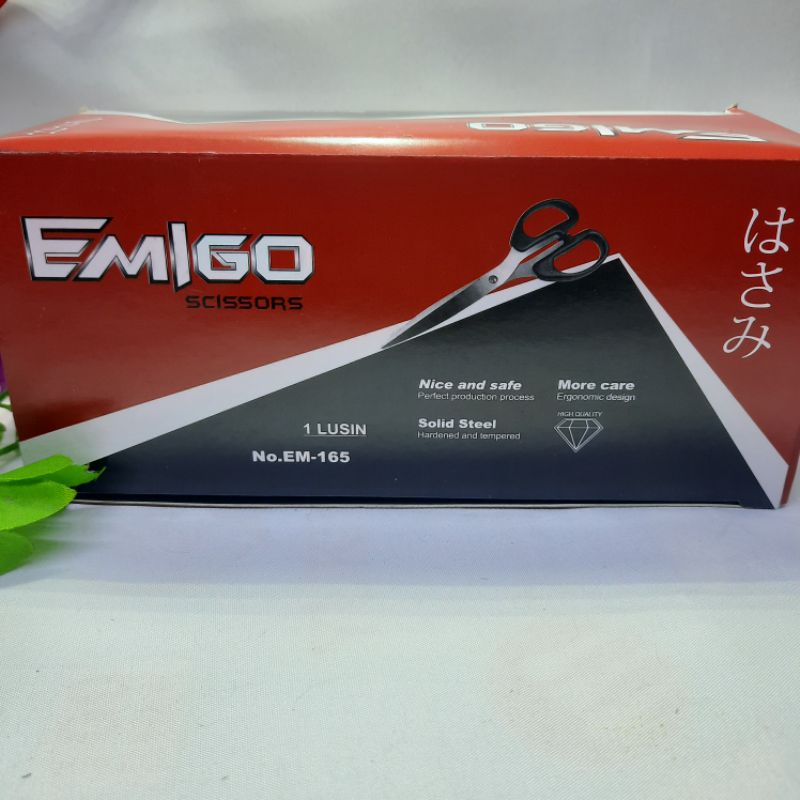 Gunting Isi 12 Pcs Gunting Emigo NO.EM.165 Grosir