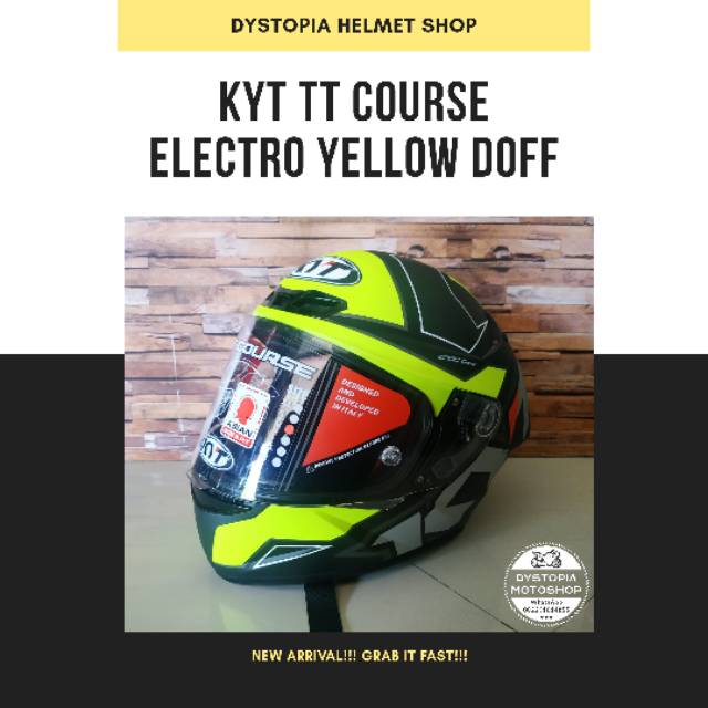 KYT TT Course - Electro Yellow Doff