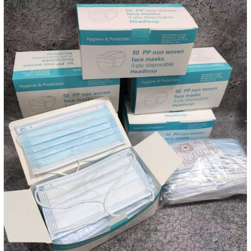 MASKER MEDIS 3PLY 1 BOX ISI 50 PCS