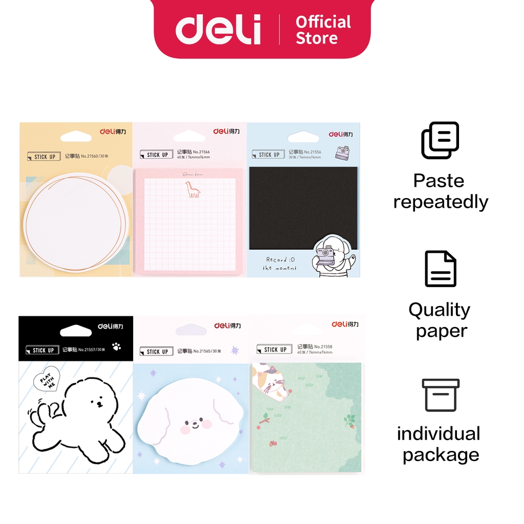 

Deli Sticky Notes Berwarna Dengan Motif Hewan Lucu 30 40 Lembar 2155X 2156X