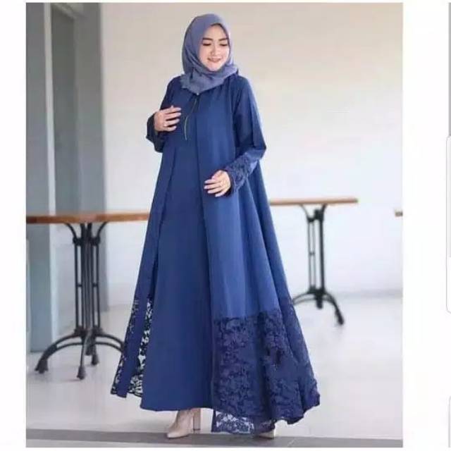 Saira abaya brukat busui pakaian wanita dress fashion muslim