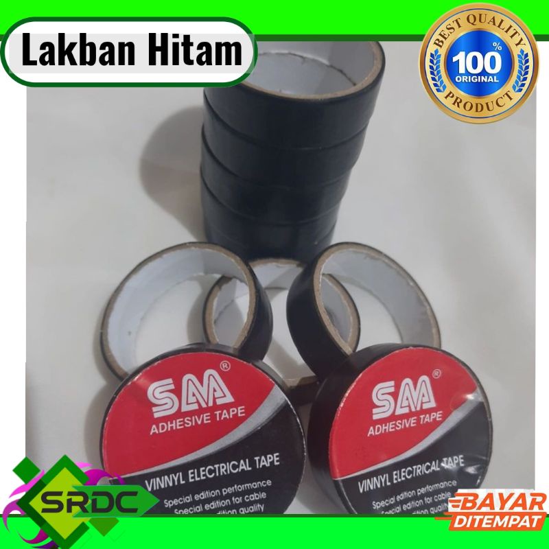 

srdc 1 PAK isolasi hitam SM rekat isolasi listrik (60gram)isi 10 roll MURAH MERIAH