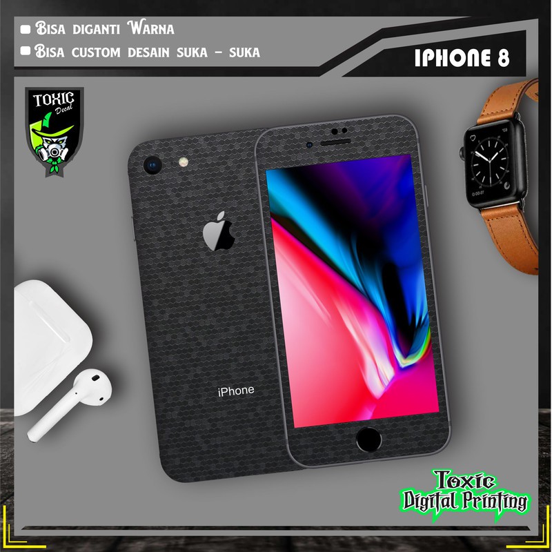 Garskin Skins HP IPHONE 8 HITAM