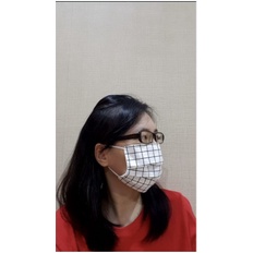 Masker kain 3 PLY Bahan Katun Jepang Premium - Bisa di cuci [1 lusin]