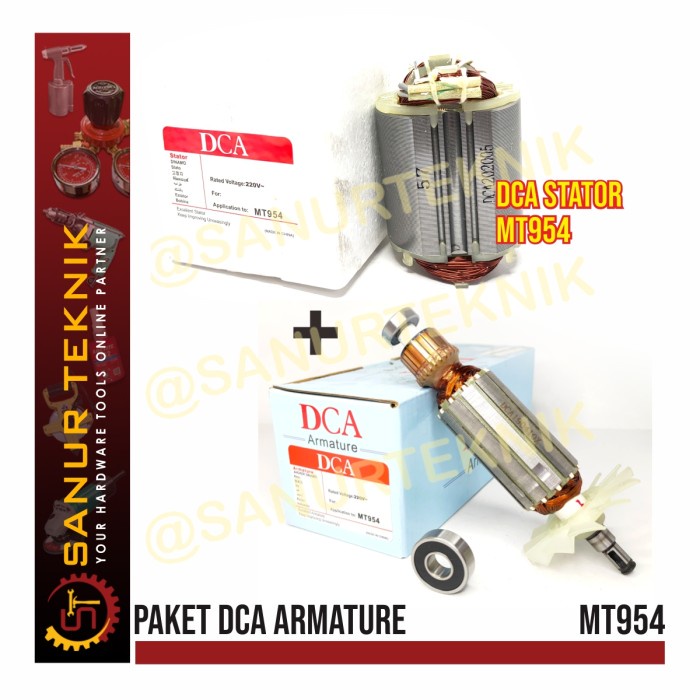 (PAKET) DCA Armature Angker + Stator MAKTEC MT954 / MT 954 MT-954