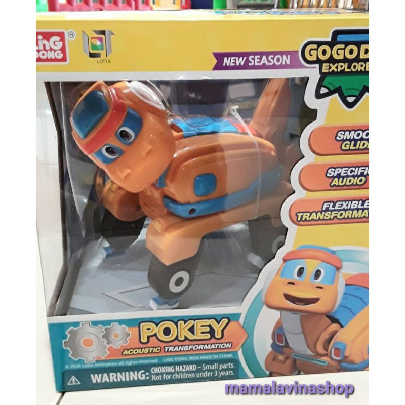 Gogo Dino Big Pokey Original - Mainan Robot Gogo Dino