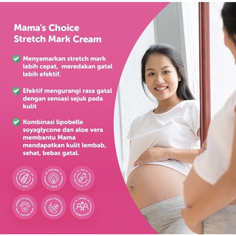 Mama's Choice Stretch Mark Cream 100ml | Mamas Choice Krim Selulit