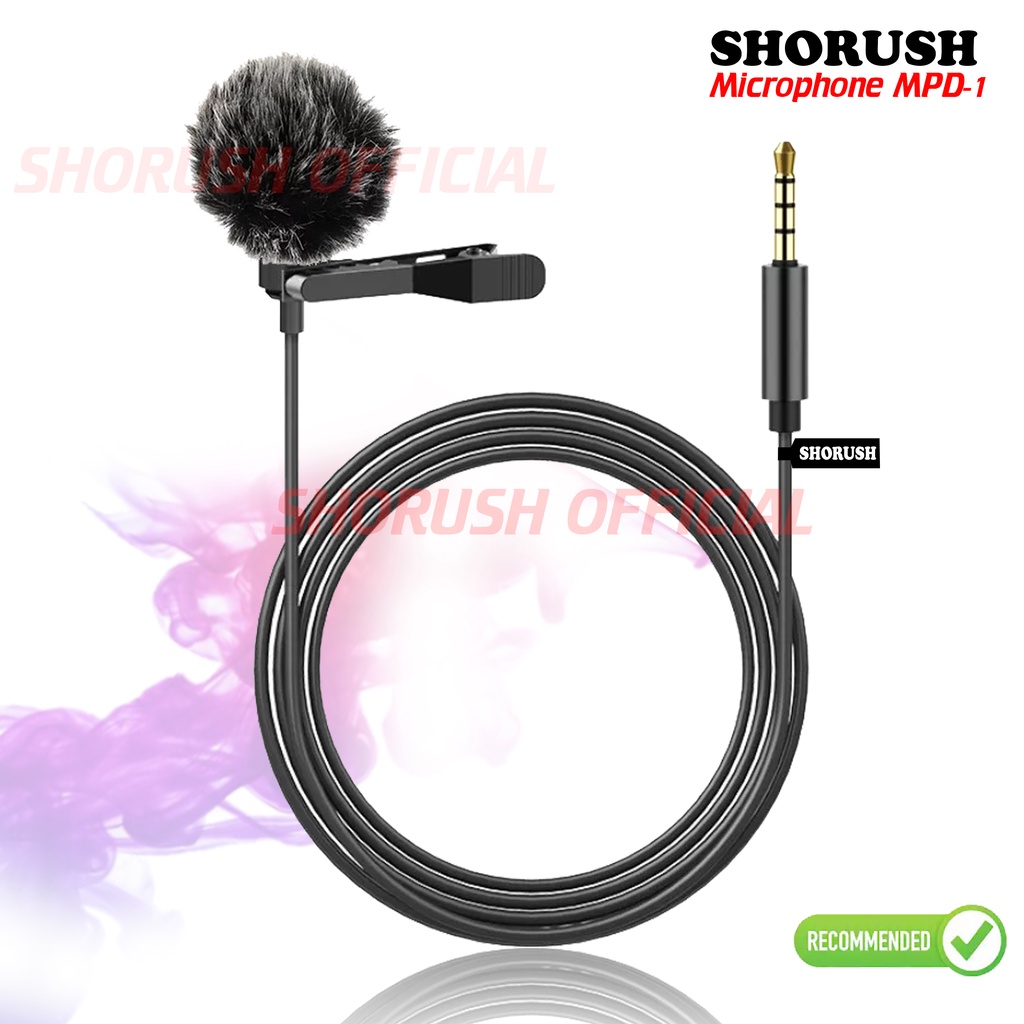 Shorush MPD-1 Microphone Mic Clip On 3.5 mm TRRS For Android Smartphone HP