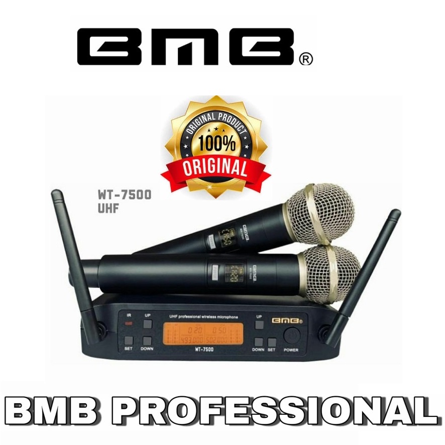 Mic BMB WT 7500 / Microphone Wireless BMB WT 7500 ORIGINAL BMB Dual Mic