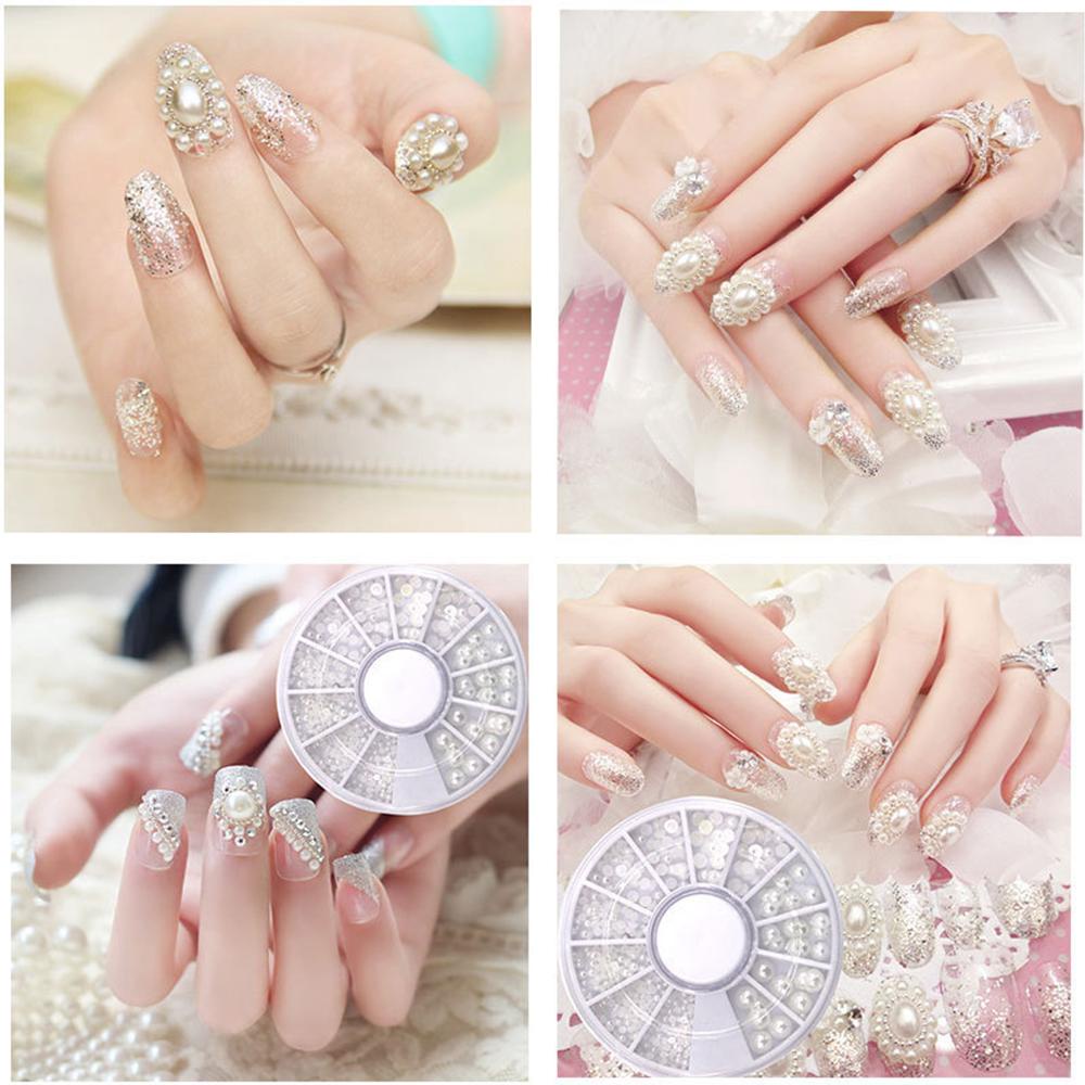 Mxbeauty Manik-Manik Mutiara Berlian Imitasi 3D Ukuran 2 / 3mm Aneka Warna Untuk Dekorasi Nail Art