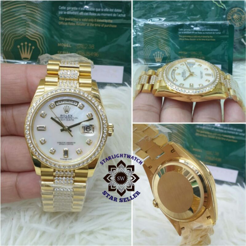 jam tangan wanita rolex president swiss  automatic kualitas original