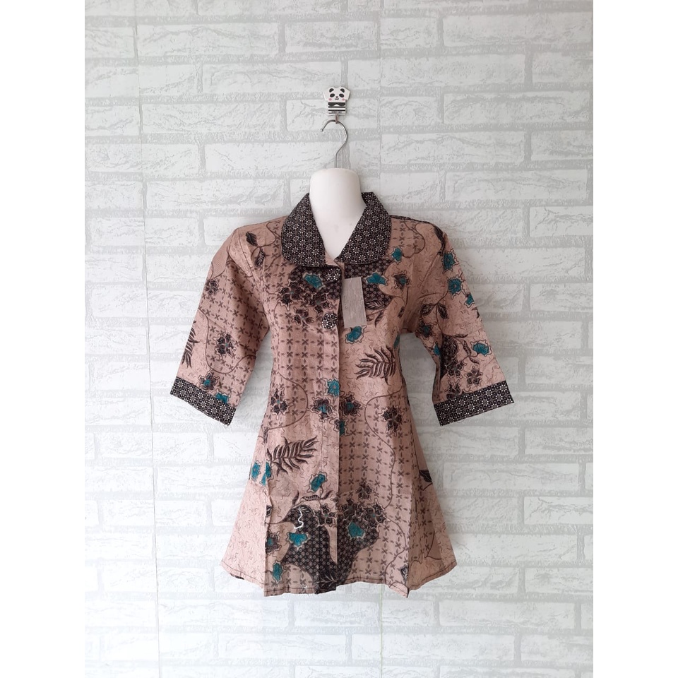 Blouse dan kemeja batik kerja seragam kerja batik lengan 3/4