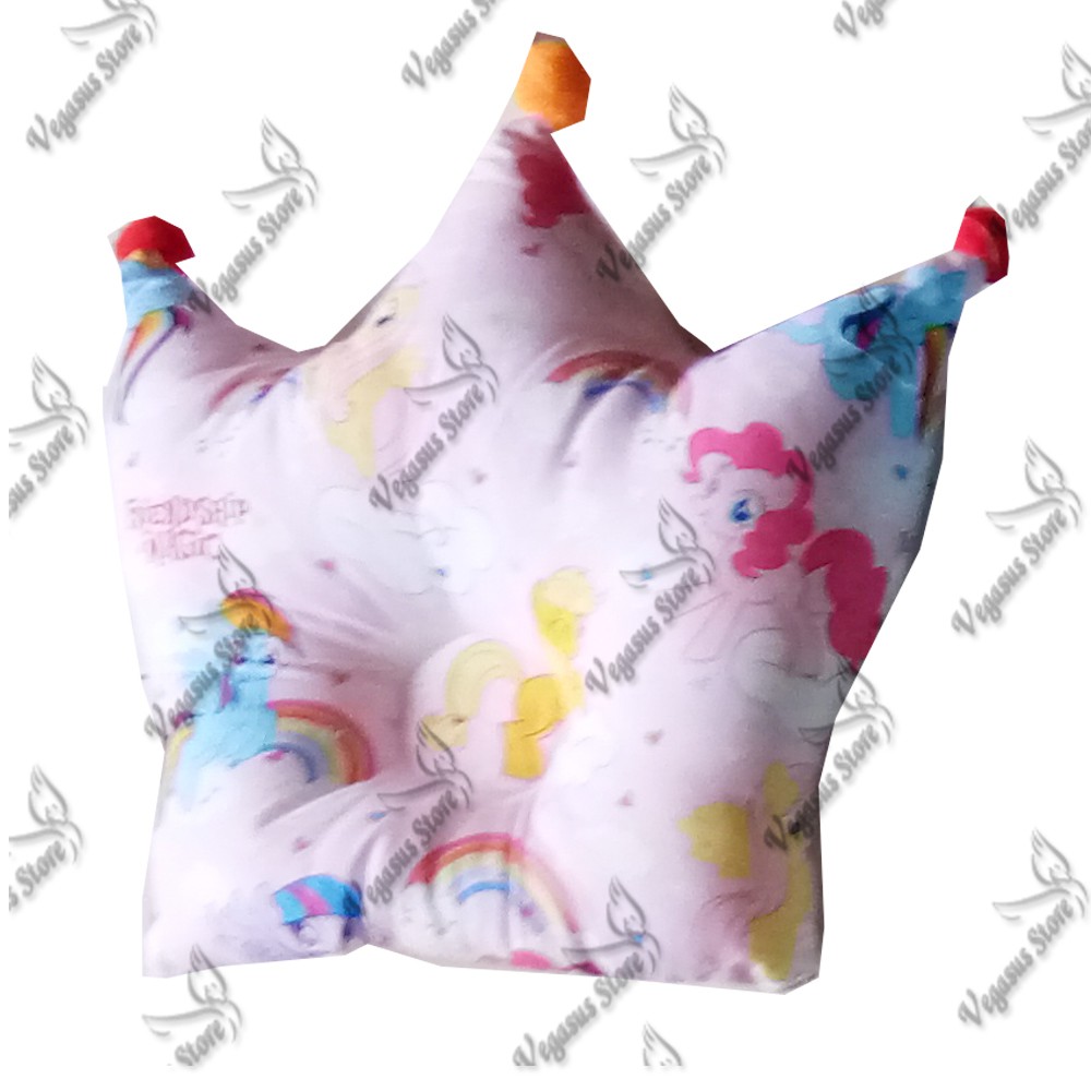 Bantal Bayi Anti Peyang Mahkota Crown Bahan katun - Vegasus Store(COD)